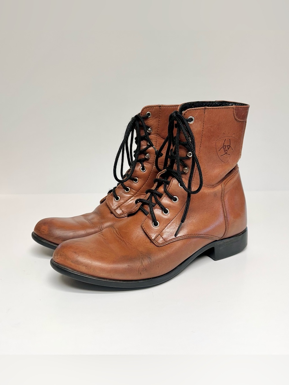 Ariat LL Bean ATS Paddock Riding Boots Womens 8 Brown Leather Lace Up Equestrian